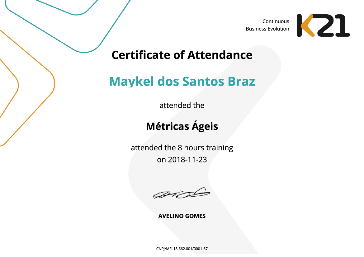 Certificado K21